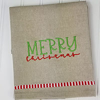 Merry Christmas Machine Embroidery Design